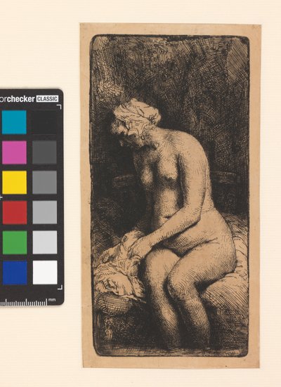 Woman bathing, 1658 by Rembrandt van Rijn